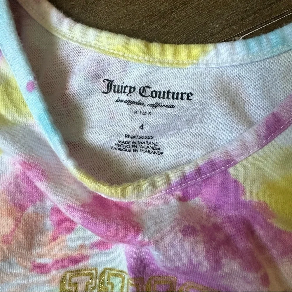 Juicy Couture | 2 Piece Tie-Dye Top and Logo Shorts Set | size 4